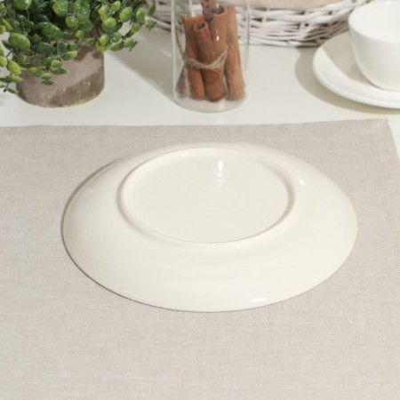 Porcelain plate "365+", D = 21 cm, white-1