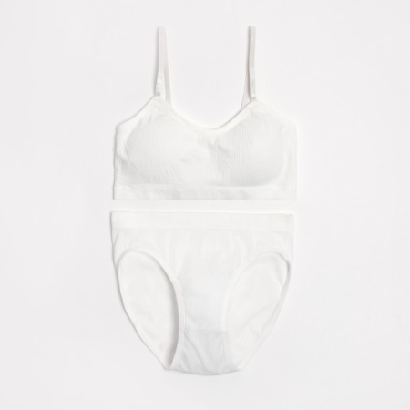 Female set (top, panties) color white, size 42-44-6