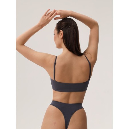 Female top on thin adjustable straps Mirey, size 50, color gray-1