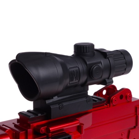 Machine gun "Godzilio", shooting, sleeves fly apart, battery-10