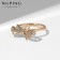 Ring Xuping bow, white color in gold, size 19