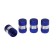 Cap on the valve Torso, blue, set 4 pcs