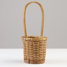 Wicker basket, 10.5 x 7 x 10/25.5 cm, brown, rattan