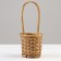 Wicker basket, 10.5 x 7 x 10/25.5 cm, brown, rattan