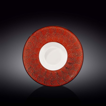 Deep plate Wilmax England Splach, D = 24 cm, 200 ml, red color
