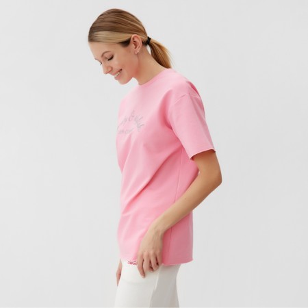 Women's T-shirt Minaku Oversize Fit: Sporty & Sty! Light pink color, river 42-4