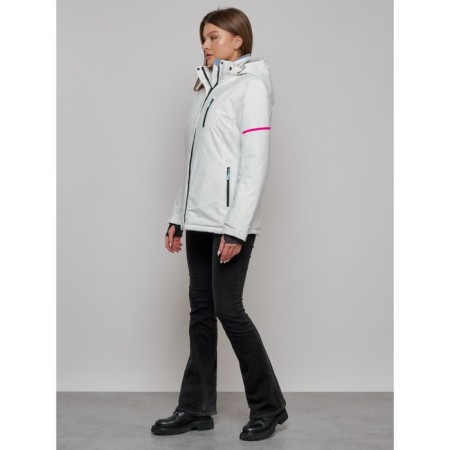 Ski jacket female, size 44, white color-9