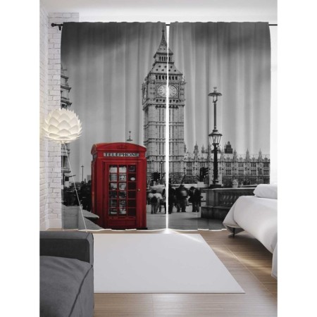 Photostes "Call from London", Saten, size 145x265 cm, 2 pcs
