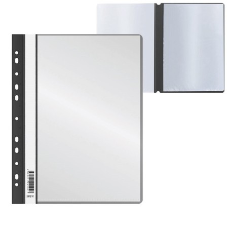 Folder with 10 A4 inserts, 160 μm, calligrata, with perforation, black