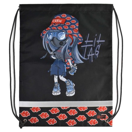 A bag for shoes 480 x 360 mm, Phoenix, sublimation, a reflective strip, "Girl with a spray can"-1