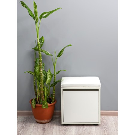 Malt Light Tumble, 380 × 300 × 425 mm, white embossing / white leatherette-1