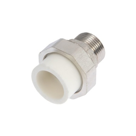 Combined Zein, polypropylene, American, external thread, d = 25 mm x 3/4 "-1