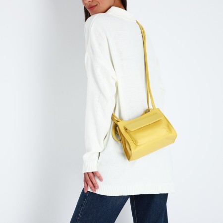 Bag Female Tout with zipper, yellow color-6