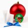 Set for creativity: New Year's ball with a print of the beembi handle, red
