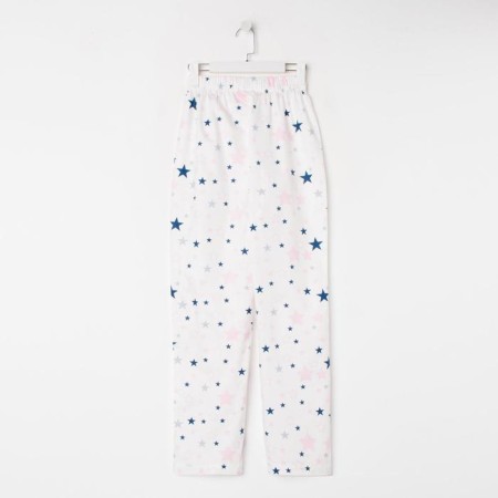 Women's pants KAFTAN "Pink Stars", size 48-50, white-9