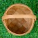 Basket "Bulk", dark, 20 × 20 × 10/24 cm, veneer
