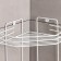 The bathroom shelf is an angular 4-tier, 20.5 × 20.5 × 71 cm, white color