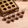 Game desktop "Cross-cuts" 10x10 cm, tree shisham, brass