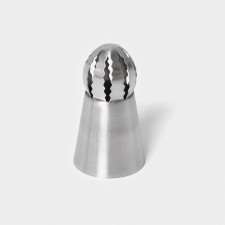 Confectionery nozzle “Sphere. Wave with a flower”, D = 3 cm, output 2.3 cm, stainless steel