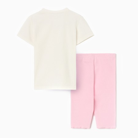 A set for a girl (T -shirt and bicycles) minku, pink color, height 122 cm-10