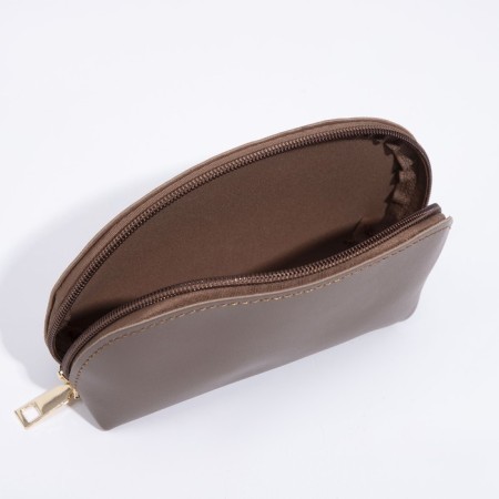 Bag Women's Tout with zipper, brown color-9