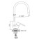 ACCOONA A4819S kitchen mixer, single -leaf, silicone spout, brass, purple/chrome