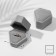Velvet case for earrings/ring "Crystal", 6.5 × 6, color gray color