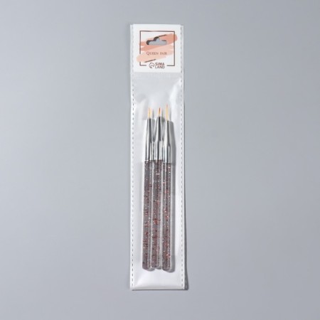 A set of hands for nail design, 3 pcs, 13.5 cm, transparent color-5