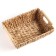 Basket with handles "Golden Kolos", 38.7 x 27.3 x 12.7 cm, water hyacinth