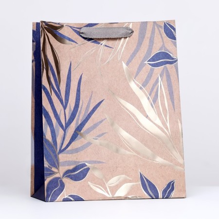 Crafts "blue-golden plant" 26 x 32 x 12 cm