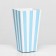 Popcorn packaging, blue stripes, 8.5 x 8.5 x 15.5 cm