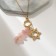 Pendant "Dream" Star David, pink beads, 45 cm
