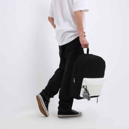 School textile school with pockets, 38x29x11 cm, black color-8