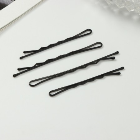 Invisibility for hair "simple" (set 40 pcs - 4.5 cm and 5.5 cm) black-1