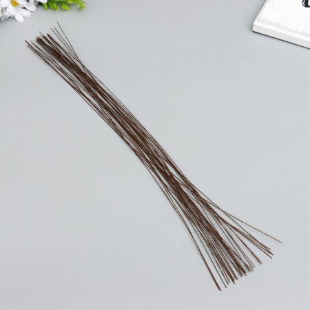 Wire for creativity "Florico" 0.3 mm, 30 pcs, 40 cm, in paper braid, brown