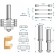 Set of milling plants Encor 10593, folder, wooden box, D = 12 mm, 6 pcs.