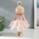 Interior doll "Baby Princess in a pink dress, with a bear" 37.5x15x18.5 cm
