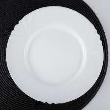 Plate flat Cadix, d = 25 cm, white color