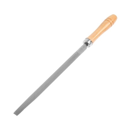 Tundra file, trihedral, steel U10, wooden handle, No. 2, 200 mm