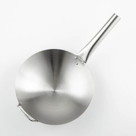 Frying pan-Wok made of stainless steel Chief, with a pen, d = 28 cm-1