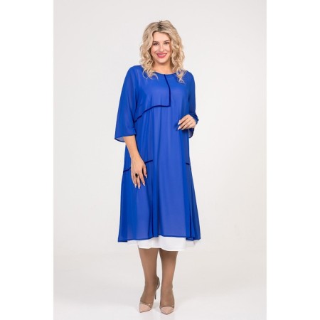 Women's dress, size 52, blue color-1