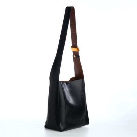 Women's bag on the Textura screw castle, small size, black color-2