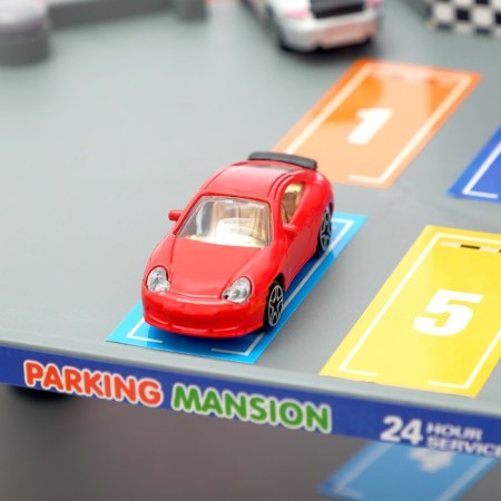 Parking "Mega Parking", 6 metal machines + rug-6