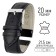 Watch strap, 20 mm, harness 75 mm, larynx 115 mm, genuine leather, black