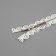 Metal zipper, No. 3, non -proceeding, automatic lock, 60 cm, white/nickel color