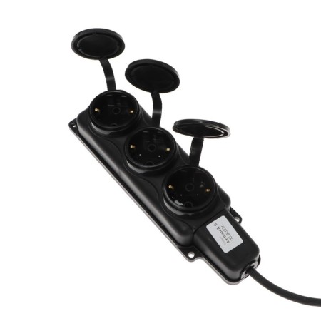 Frost -resistant extension cord Luazon Lighting, 3 sockets, 10 m, 16a, kg 3x1.5mm2, with salary, IP44-2