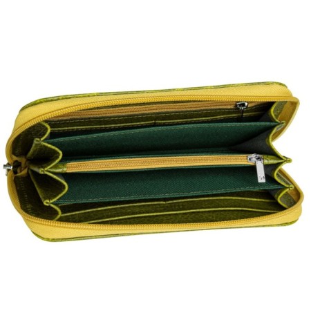 Lightning wallet, department for bills/maps (4)/coins, swamp color 19x10.5x2.5cm-1
