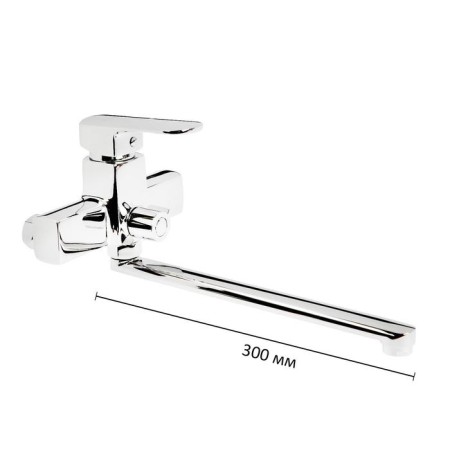 Accoona A7102 bath mixer, one -leaf, with shower set, brass, chrome-1