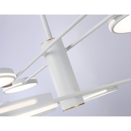 LED LED suspended Ambrella Light, Linetech, FL51642, 8XLED, 67 W, 5025LUM, 3000-6400K, white, gold.-5