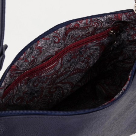 Bag-bag, lightning department, outer pocket, long belt, dark blue color-2
